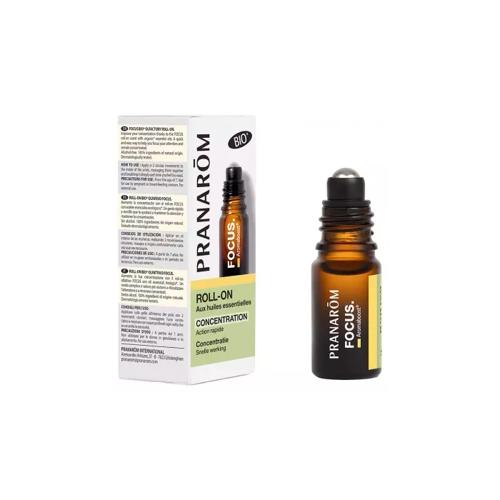 Pranarom Aromaboost Focus Roll-on Concentración con Aceites Esenciales Bio 5ml