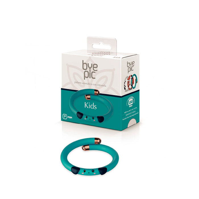 Prim Bye Pic Pulsera Aromática con Citronela Kids Verde Agua Perro