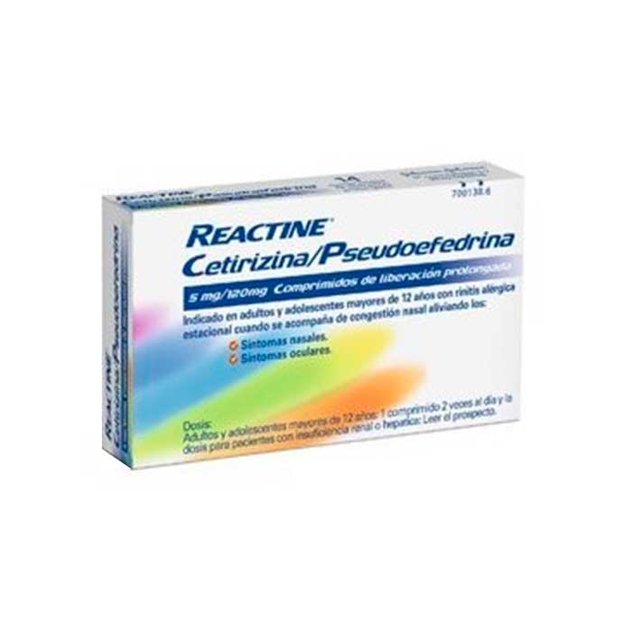 Reactine Plus 14 Comprimidos