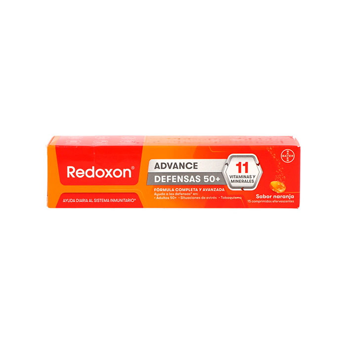 Redoxon Advance Defensas 50+ Sabor Naranja 15 Comprimidos Efervescentes