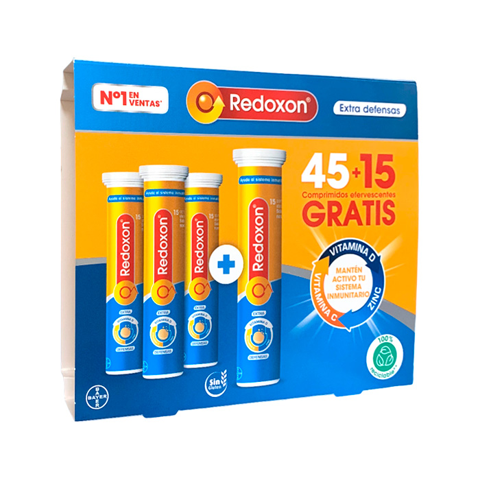 Redoxon Extra Defensas 45+15 Comprimidos Efervescentes