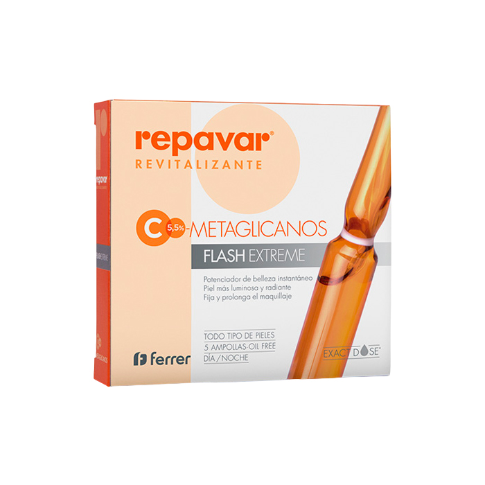 Repavar Revitalizante C5.5% Metaglicanos Flash Extreme 5 Ampollas