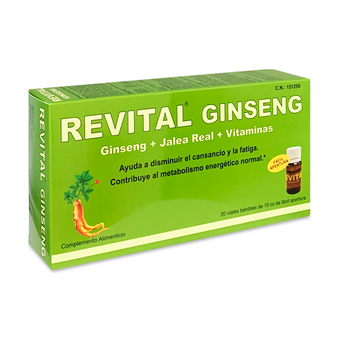 Revital Ginseng + Jalea Real + Vitaminas 20 Viales