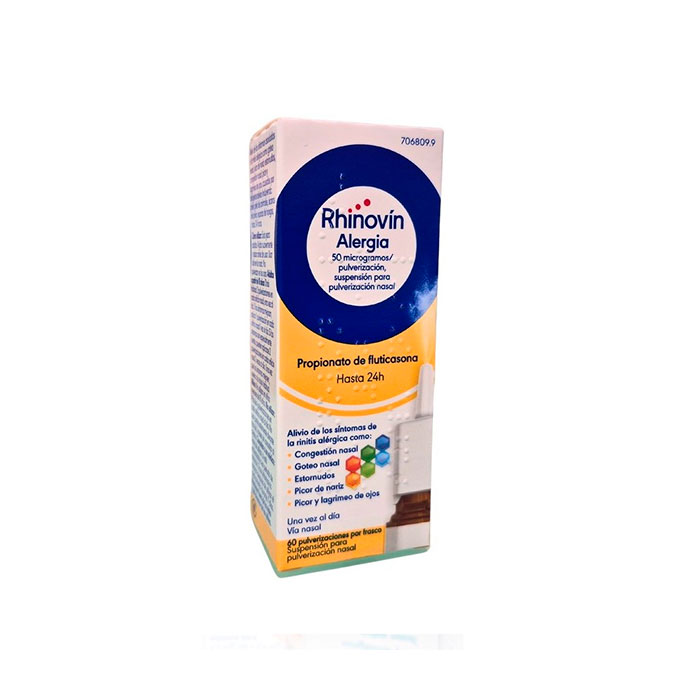 Rhinovín Alergia 50 Microgramos/pulverización Suspensión 60 Pulverizaciones Nasal Frasco