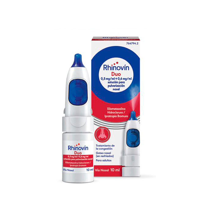 Rhinovín Duo 0,5mg/ml + 0,6mg/ml 10 ml Pulverización Nasal