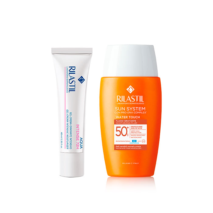 Rilastil Pack Aqua Intense 72h Crema 40ml + Sun System Water Touch Spf50+ 50ml