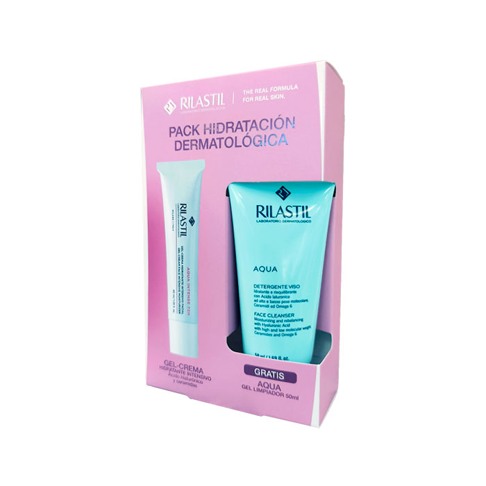 Rilastil Pack Aqua Intense 72h Gel-crema 40ml + Aqua Gel Limpiador Facial 50ml
