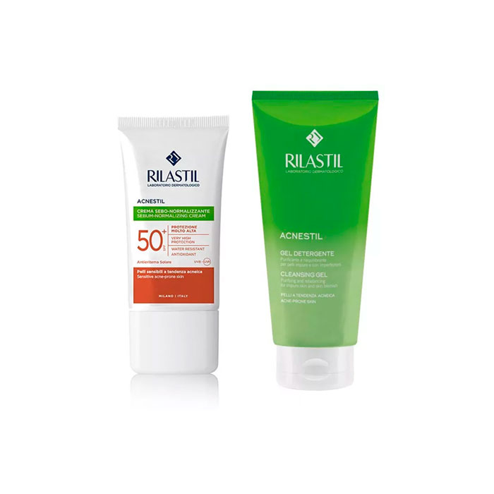Rilastil Pack Sun System Acnestil Spf50+ 40ml + Acnestil Gel Limpiador 50ml