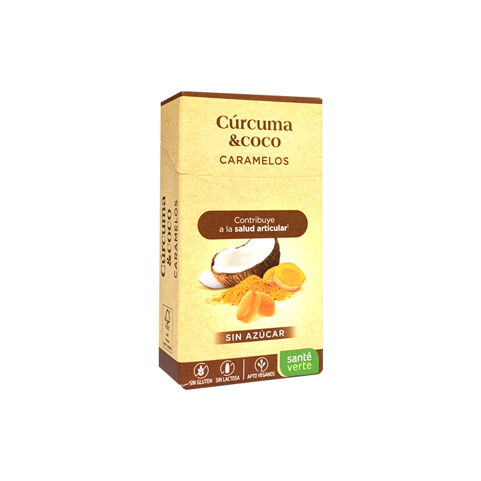 Santé Verte Caramelos Cúrcuma y Coco 35g