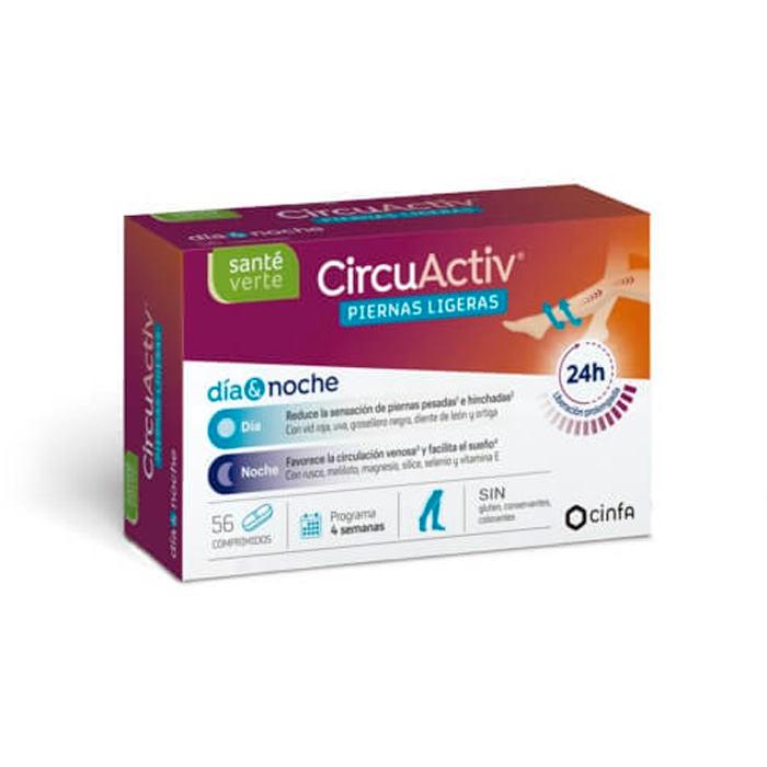 Santé Verte Circuactiv Piernas Ligeras Día y Noche 56 Comprimidos