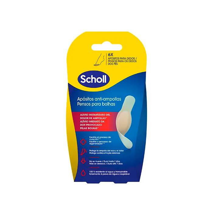 Scholl Apósitos Anti-ampollas Dedos 6 Unidades