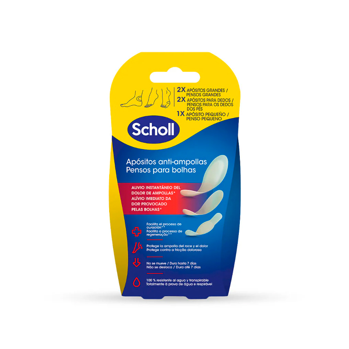 Scholl Apósitos Para Ampollas en Pies Formato Múltiple 5 Unidades
