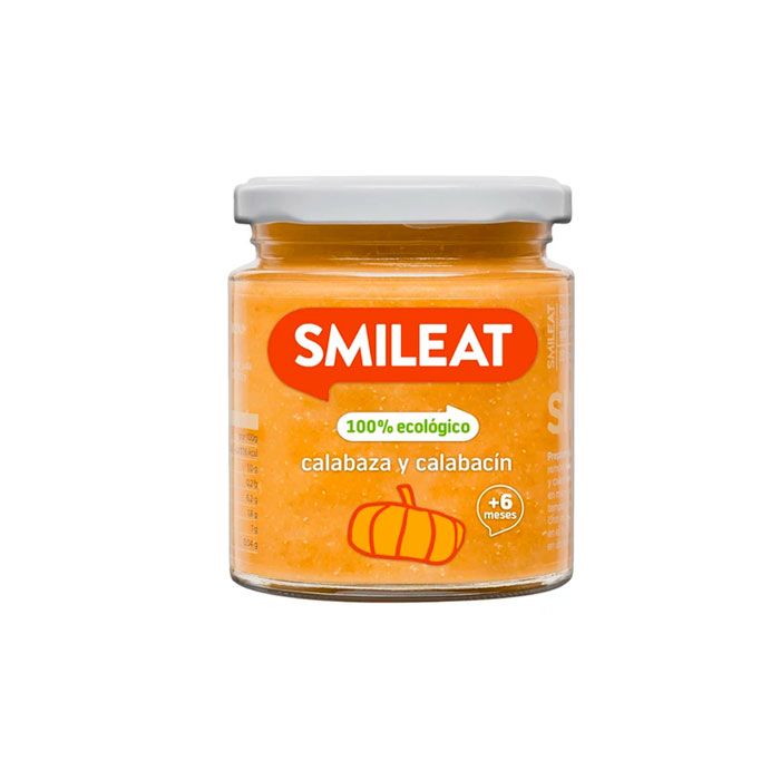 Smileat Tarrito Ecológico Calabaza y Calabacín +6m 230g