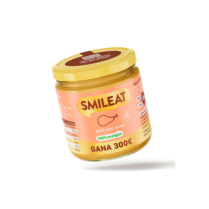 Smileat Tarrito Ecológico Pollo con Arroz +6m 230g