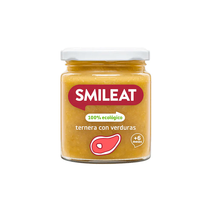 Smileat Tarrito Ecológico Ternera con Verduras +6m 230g