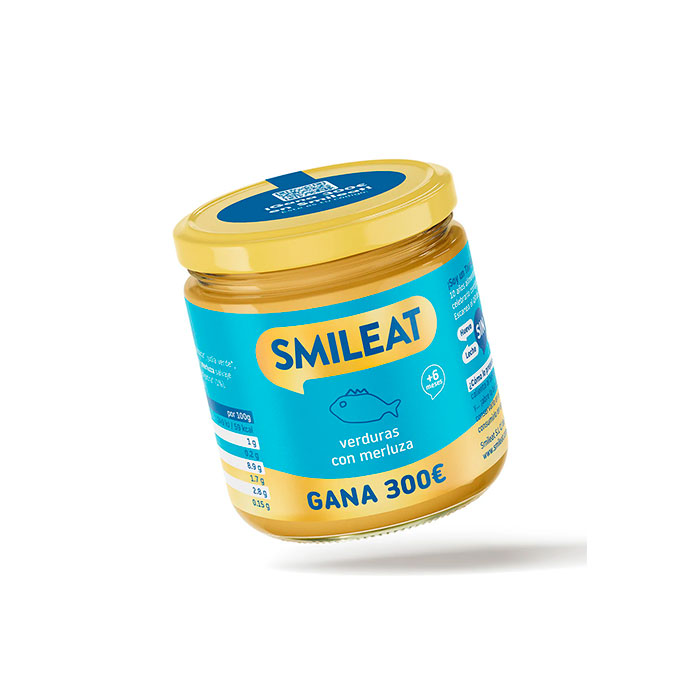 Smileat Tarrito Ecológico Verduras con Merluza +6m 230g