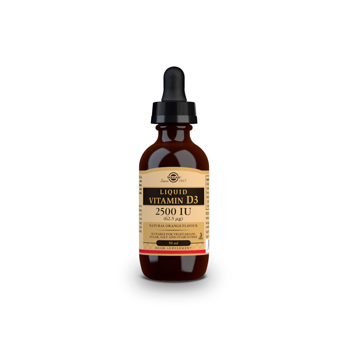 Solgar Vitamina D3 Líquida 2500 Ui Sabor Naranja Natural 59ml
