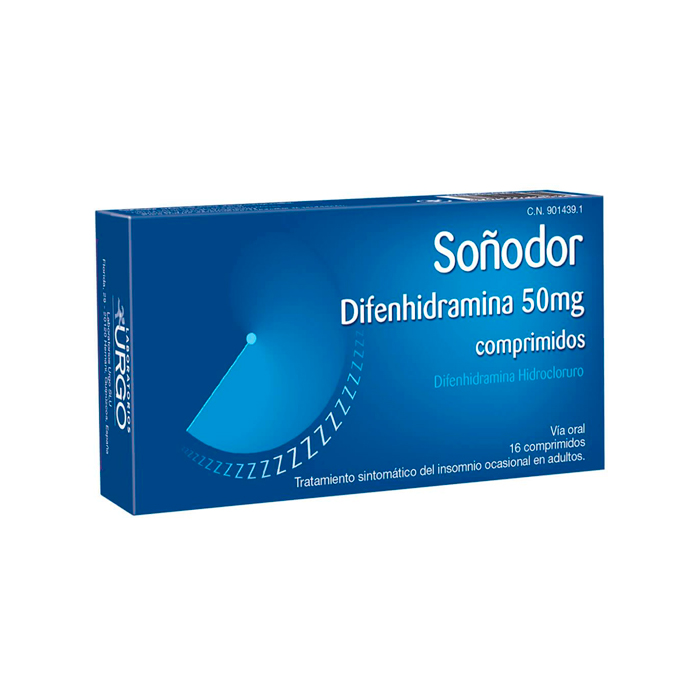 Soñodor Difenhidramina 50 mg 16 Comprimidos