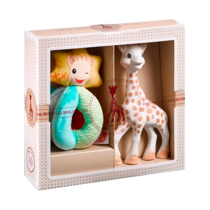 Sophie la Girafe Mi Primer Set + Sonajero Sense & Soft