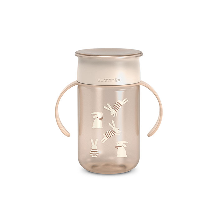 Suavinex 360º Trainer Cup Wonderland 340ml Conejos Beige