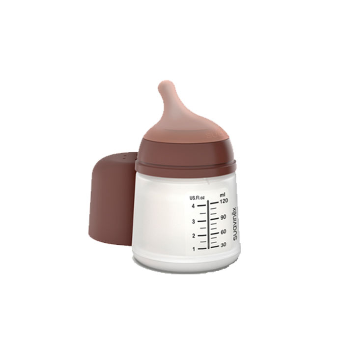 Suavinex Biberón Anticólico Zero Zero Tetina Silicona Flujo Adaptable 120ml Deep