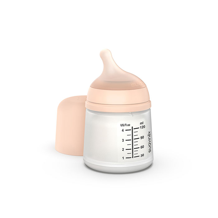 Suavinex Biberón Anticólico Zero Zero Tetina Silicona Flujo Adaptable 120ml Fair