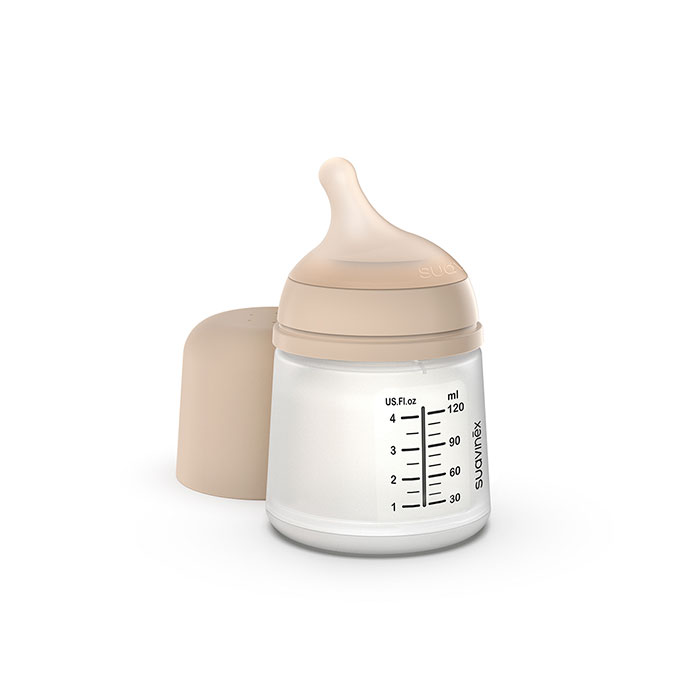 Suavinex Biberón Anticólico Zero Zero Tetina Silicona Flujo Adaptable 120ml Light