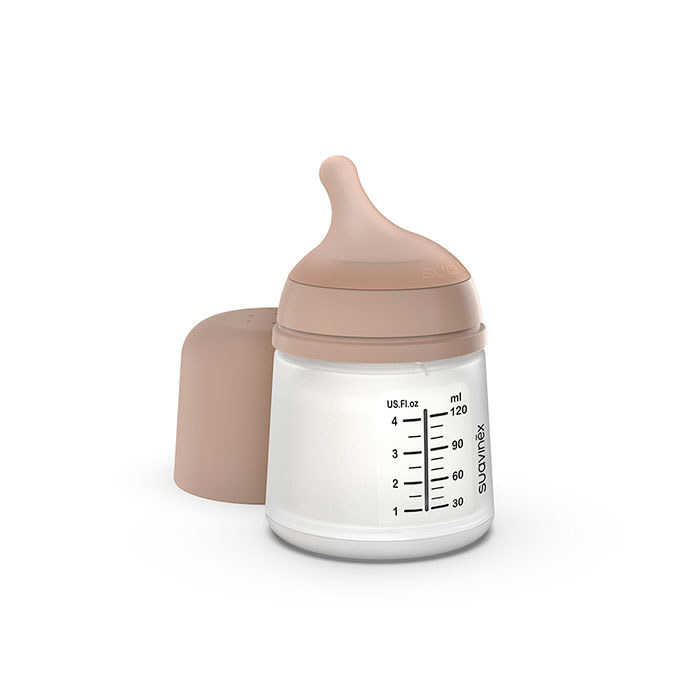 Suavinex Biberón Anticólico Zero Zero Tetina Silicona Flujo Adaptable 120ml Medium
