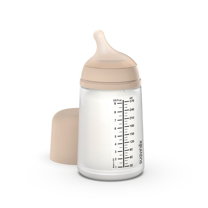 Suavinex Biberón Anticólico Zero Zero Tetina Silicona Flujo Medio 270ml Light