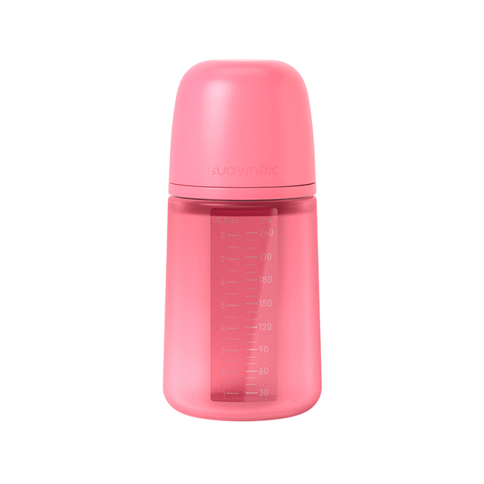 Suavinex Biberón Colour Essence Intense Tetina Fisiológica Sx Pro Silicona Flujo M 240ml Rosa