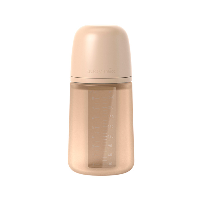 Suavinex Biberón Colour Essence Soft Tetina Fisiológica Sx Pro Silicona Flujo M 240ml Beige