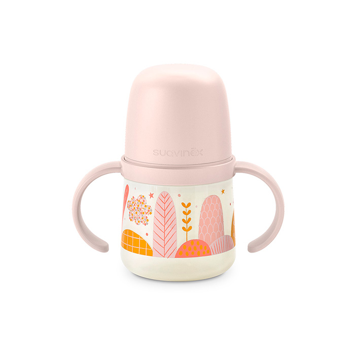 Suavinex Biberón First Silicona +6m 150ml Rosa