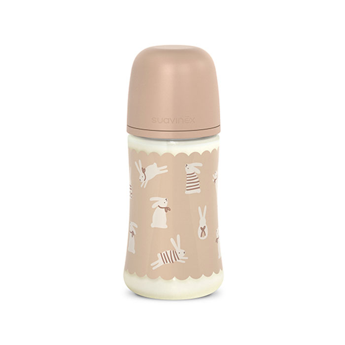Suavinex Biberón Poliamida Wonderland Tetina Fisiológica Sx Pro Silicona Flujo Medio 270ml Conejos Beige