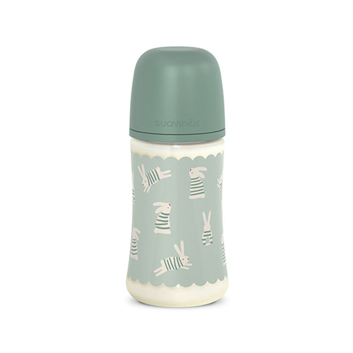 Suavinex Biberón Poliamida Wonderland Tetina Fisiológica Sx Pro Silicona Flujo Medio 270ml Conejos Verde