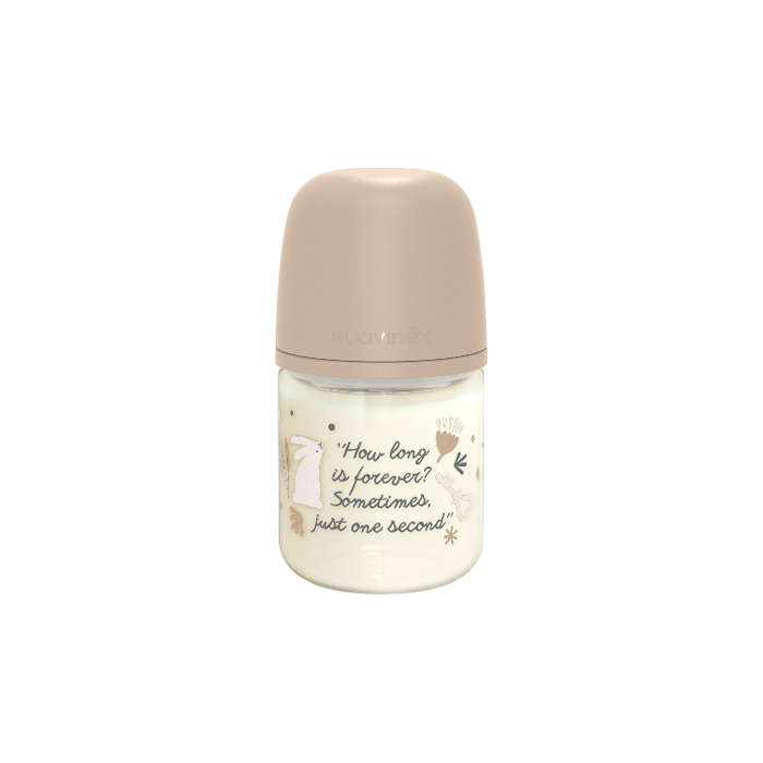 Suavinex Biberón Vidrio Wonderland Tetina Fisiológica Sx Pro Silicona Flujo Lento 120ml Beige