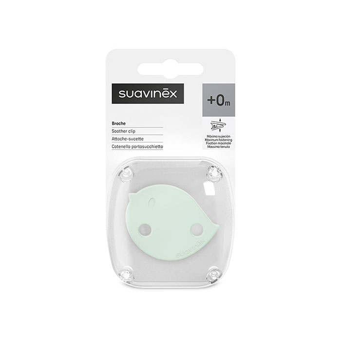 Suavinex Broche Pinza Prints Birdies +0m Verde