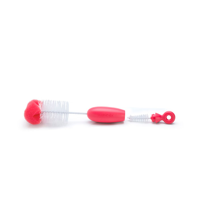 Suavinex Cepillo Limpiabiberon Duo Rosa