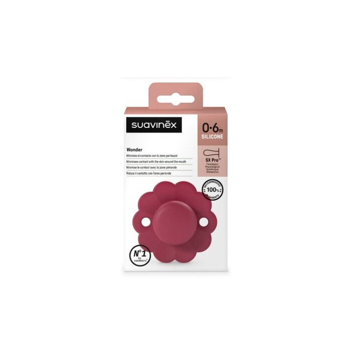 Suavinex Chupete Wonder Intense con Tetina Fisiológica Sx Pro Silicona 0-6m Magenta