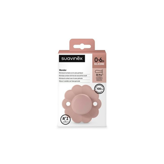 Suavinex Chupete Wonder Intense con Tetina Fisiológica Sx Pro Silicona 0-6m Rosa