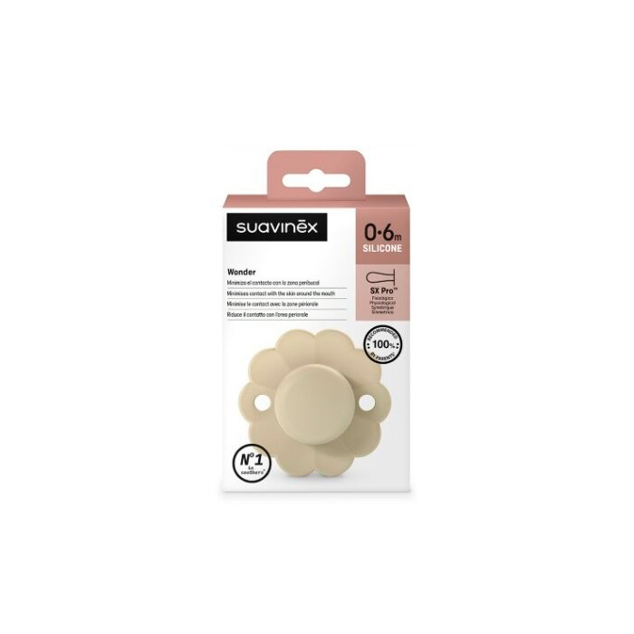 Suavinex Chupete Wonder Soft con Tetina Fisiológica Sx Pro Silicona 0-6m Amarillo