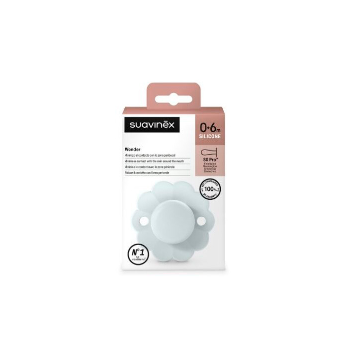 Suavinex Chupete Wonder Soft con Tetina Fisiológica Sx Pro Silicona 0-6m Azul