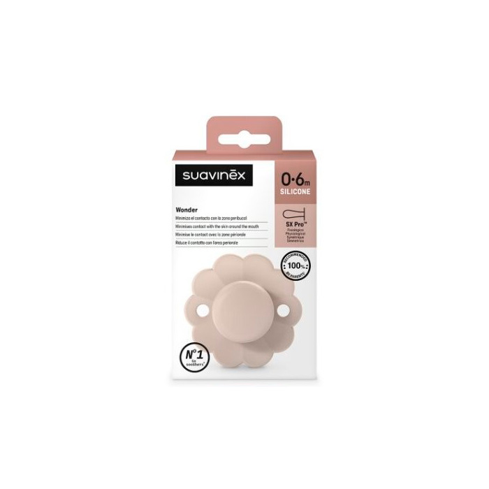 Suavinex Chupete Wonder Soft con Tetina Fisiológica Sx Pro Silicona 0-6m Rosa