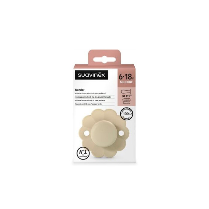 Suavinex Chupete Wonder Soft con Tetina Fisiológica Sx Pro Silicona 6-18m Amarillo