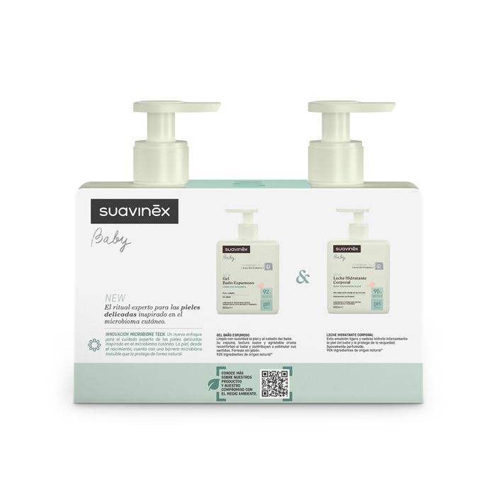 Suavinex Gel Baño Espumoso 500ml + Leche Hidratante Corporal 500ml