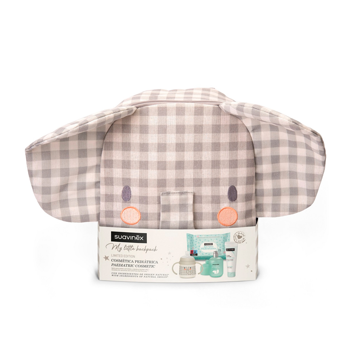 Suavinex Mochila Guardería Elefante con Cosmética Gris