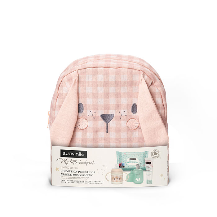 Suavinex Mochila Infantil Conejo con Cosmética Rosa