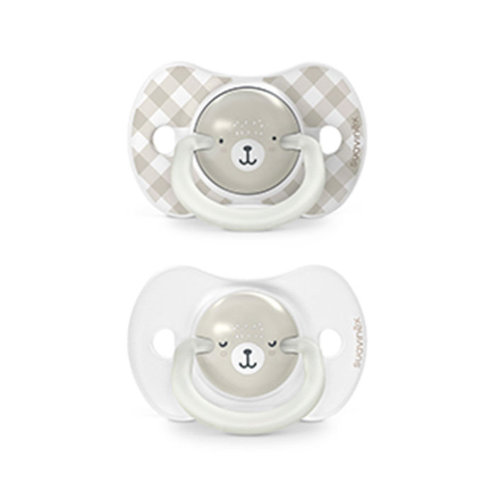 Suavinex Pack Chupetes Night & Day Tetina Fisiológica Sx Pro 6-18m Gris y Blanco