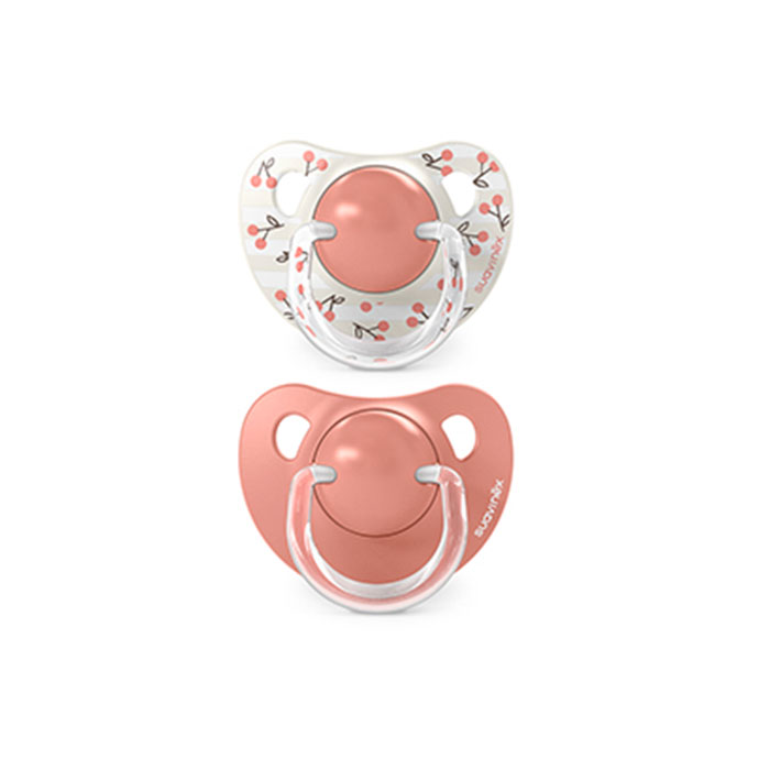 Suavinex Pack Chupetes Prints Birdies Tetina Anatómica Silicona Sx Pro +18m Blanco y Rosa