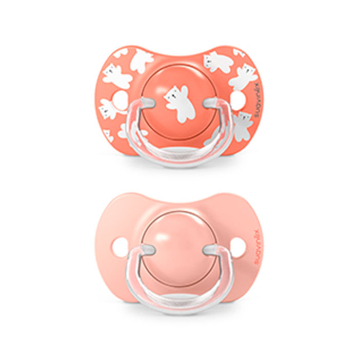 Suavinex Pack Chupetes Prints Wild & Free Tetina Fisiológica Sx Pro +18m Salmón y Rosa