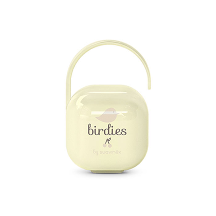 Suavinex Portachupetes Prints Birdies +0m Amarillo